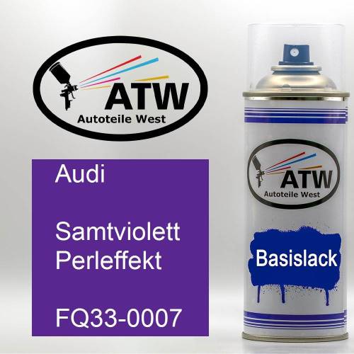 Audi, Samtviolett Perleffekt, FQ33-0007: 400ml Sprühdose, von ATW Autoteile West.